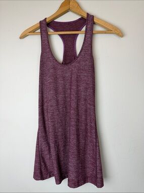 Lululemon Black Cherry Racerback Tank Top Fitted Athletic Yoga XS